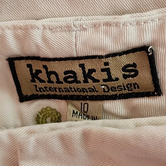 Khakis White Green Seahorse Embroidered Cotton Bermuda Shorts - Picture 4 of 5